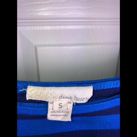 EUC- STRIPE 3/4 SLEEVE BODYCON DRESS - Picture 4 of 4